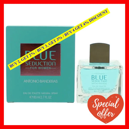 Blue Seduction By Antonio Banderas 2.7 Oz Eau De Toilette Spray For Women