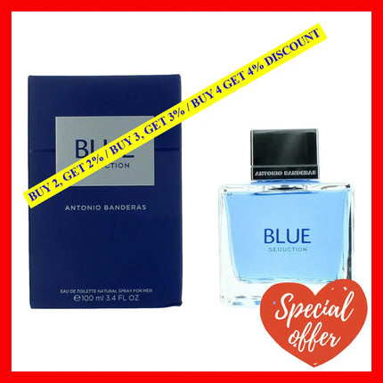 Blue Seduction By Antonio Banderas 3.4 Oz Eau De Toilette Spray For Men