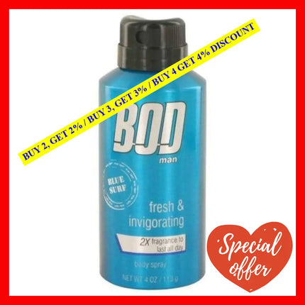 Bod Blue Surf 4 Oz Deodorant Spray For Men