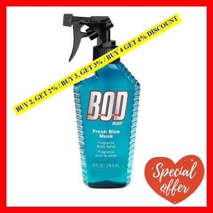 Bod Fresh Blue Musk 8 Oz Fragrance Body Spray