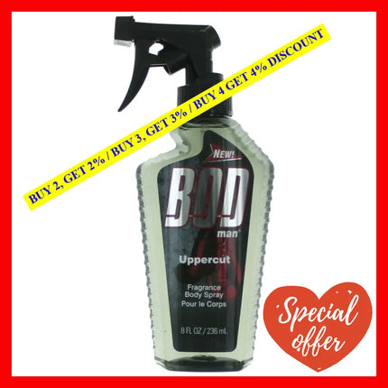 Bod Man Uppercut By Parfums De Coeur 8 Oz Frgrance Body Spray For Men