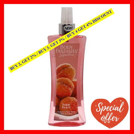 Body Fantasies Sugar Peach 8 Oz Spray For Women