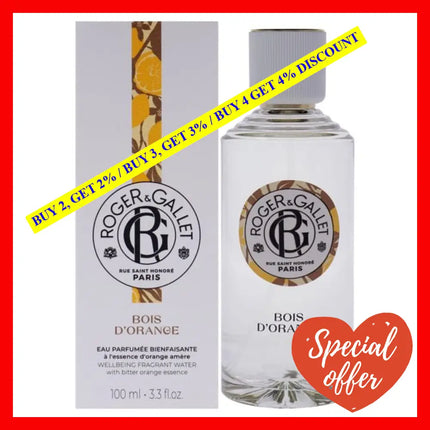 Bois D Orange Fresh Fragrant Water Spray By Roger & Gallet For Unisex - 3.3 Oz