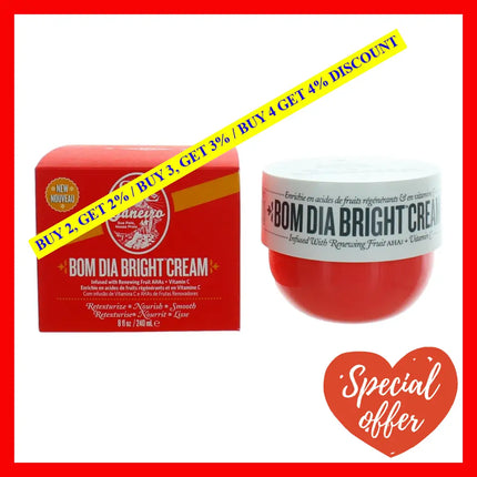 Bom Dia Bright Cream By Sol De Janeiro 8 Oz Body