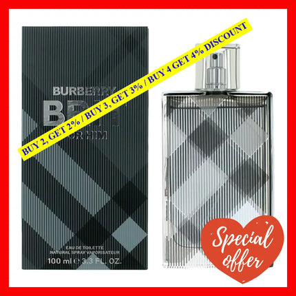 Brit By Burberry 3.3 Oz Eau De Toilette Spray For Men