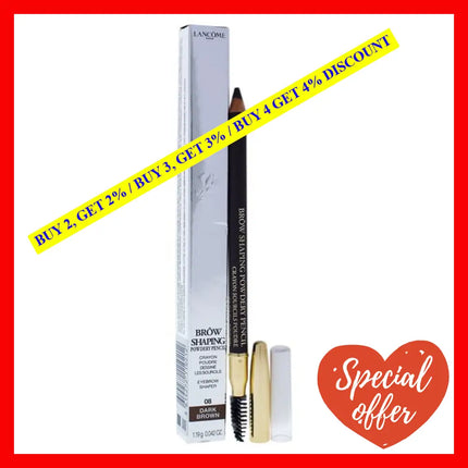 Brow Shaping Powdery Pencil - 08 Dark Brown By Lancome For Women 0.042 Oz