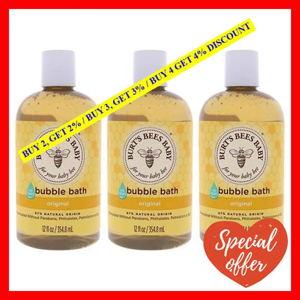 Bubble Bath By Burts Bees For Kids - 12 Oz Body Wash Pack Of 3