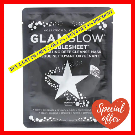 Bubblesheet Oxygenating Deep Cleanse Mask By Glamglow For Women - 1 Pc