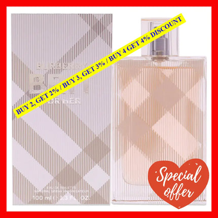 Burberry Brit By For Women - 3.3 Oz Edt Spray