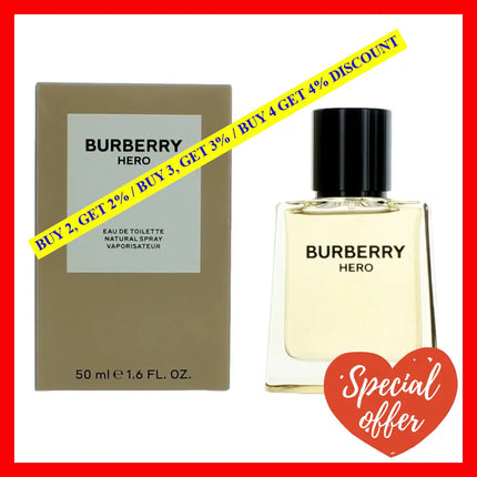 Burberry Hero By 1.6 Oz Eau De Toilette Spray For Men