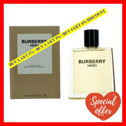 Burberry Hero By 5 Oz Eau De Toilette Spray For Men