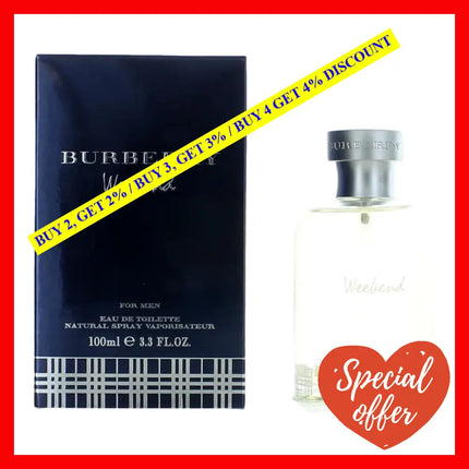 Burberry Weekend By 3.3 Oz Eau De Toilette Spray For Men (Week End)