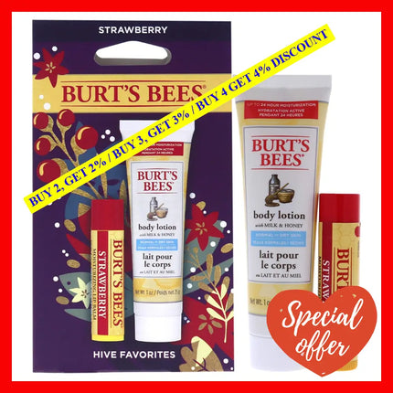 Burt’s Bees Hive Favorites Strawberry Gift Set 1 Pound