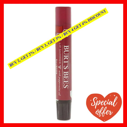 Burts Bees Lip Shimmer - Rhubarb By For Women 0.09 Oz Balm