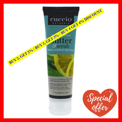 Butter And Scrub - White Limetta Aloe Vera By Cuccio Naturale For Unisex 4 Oz