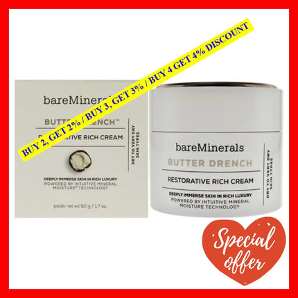 Butter Drench Restorative Rich Cream By Bareminerals For Unisex - 1.7 Oz