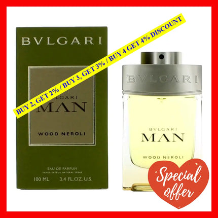 Bvlgari Man Wood Neroli By 3.4 Oz Eau De Parfum Spray For Men