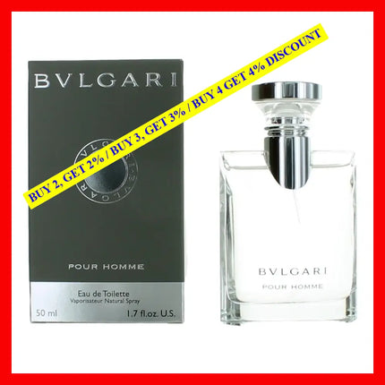 Bvlgari Pour Homme By 1.7 Oz Eau De Toilette Spray For Men