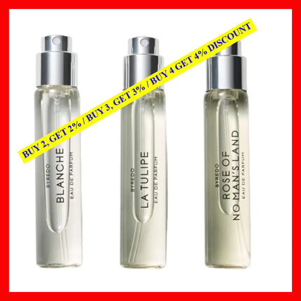 Byredo La Selection Florale 3 X 12 Ml Eau De Parfum Unisex Travel Set *No Cap*