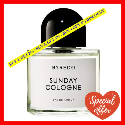 Byredo Sunday Cologne Eau De Parfum Unisex 3.4 Oz / 100 Ml