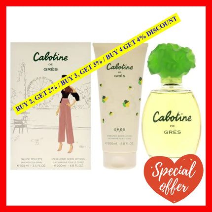 Cabotine By Parfums Gres For Women - 2 Pc Gift Set 3.4Oz Edt Spray 6.8Oz Body Lotion