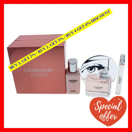 Calvin Klein By For Women - 3 Pc Gift Set 3.4Oz Edp Spray 0.33 Oz Body Lotion