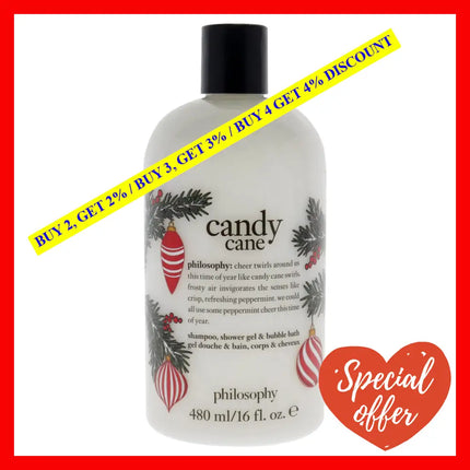 Candy Cane By Philosophy For Women - 16 Oz Shampoo Shower Gel And Bubble Bath