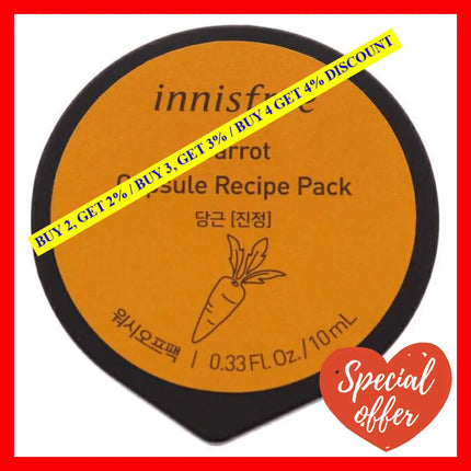 Capsule Recipe Pack Mask - Carrot By Innisfree For Unisex 0.33 Oz