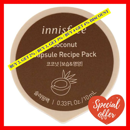 Capsule Recipe Pack Mask - Coconut By Innisfree For Unisex 0.33 Oz