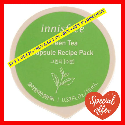 Capsule Recipe Pack Mask - Green Tea By Innisfree For Unisex 0.33 Oz