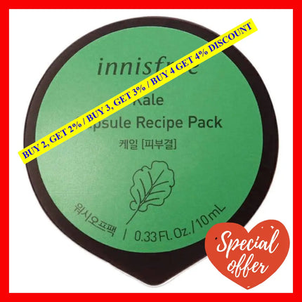 Capsule Recipe Pack Mask - Kale By Innisfree For Unisex 0.33 Oz