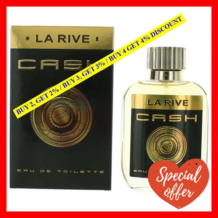 Cash By La Rive 3.3 Oz Eau De Toilette Sprary For Men