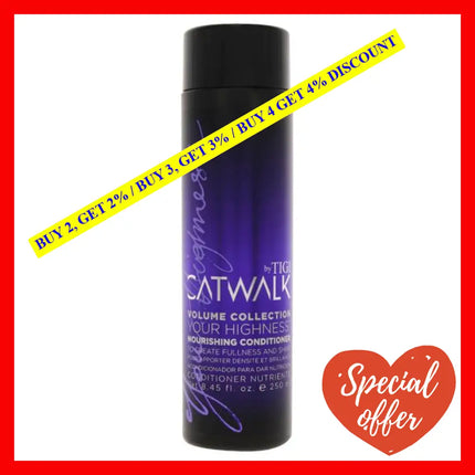 Catwalk Your Highness Nourishing Conditioner By Tigi For Unisex - 8.45 Oz