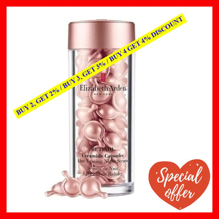 Ceramide Capsules Line Erasing Night Serum By Elizabeth Arden For Women - 60 Count