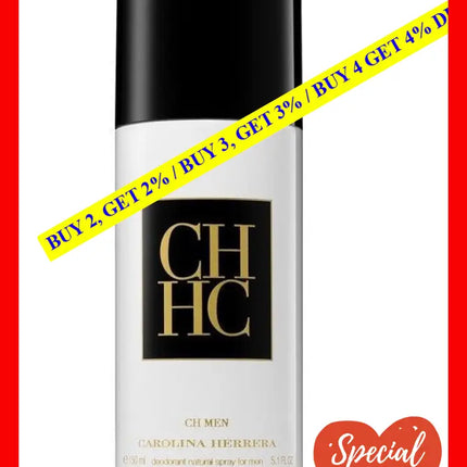 Ch By Carolina Herrera 5 Oz Deodorant Spray For Men