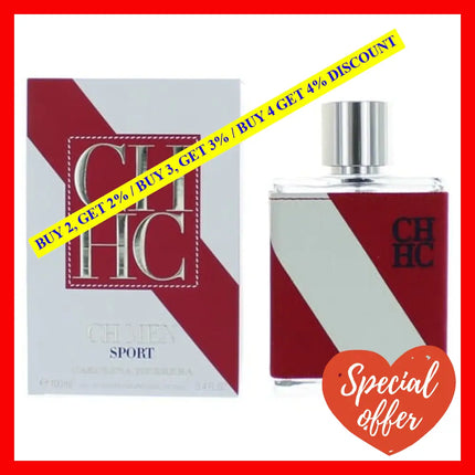 Ch Sport By Carolina Herrera 3.4 Oz Eau De Toilette Spray For Men