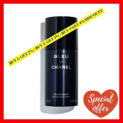 Chanel Bleu De 3.4 Deodorant Spray For Men