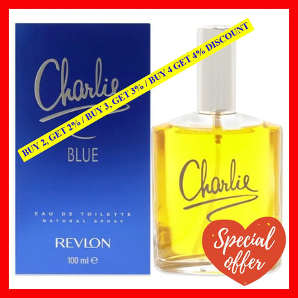 Charlie Blue By Revlon For Women - 3.3 Oz Edt Spray