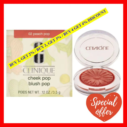 Cheek Pop Blush - 02 Peach By Clinique For Women 0.14 Oz