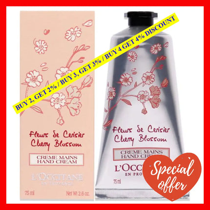 Cherry Blossom Hand Cream By Loccitane For Women - 2.6 Oz