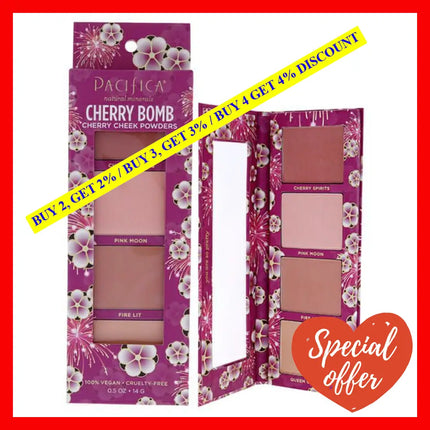 Cherry Bomb Cheek Powders By Pacifica For Women - 0.5 Oz Blush