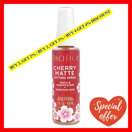 Cherry Matte Setting Spray By Pacifica For Women - 2 Oz