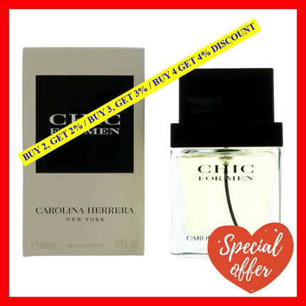 Chic By Carolina Herrera 2 Oz Eau De Toilette Spray For Men