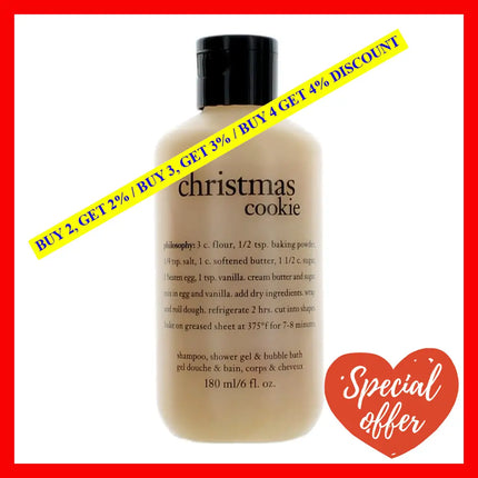 Christmas Cookie By Philosophy 6 Oz Shampoo Shower Gel & Bubble Bath For Unisex