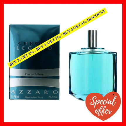 Chrome Legend By Azzaro 2.6 Oz Eau De Toilette Spray For Men