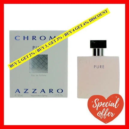 Chrome Pure By Azzaro 1.7 Oz Eau De Toilette Spray For Men