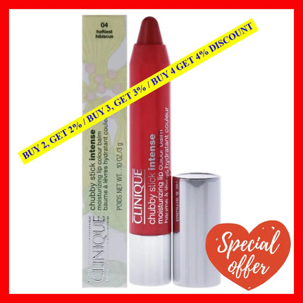 Chubby Stick Intense Moisturizing Lip Colour Balm - 04 Heftiest Hibiscus By Clinique For Women 0.1