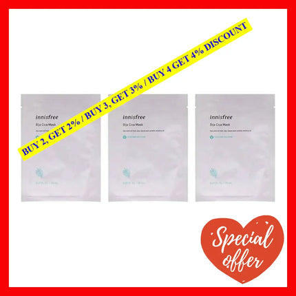 Cica Skin Mask - Bija By Innisfree For Unisex 0.67 Oz Pack Of 3