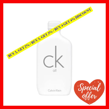 Ck All By Calvin Klein For Unisex - 3.4 Oz Edt Spray