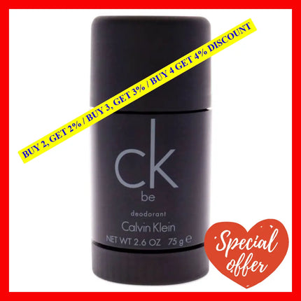 Ck Be By Calvin Klein For Unisex - 2.6 Oz Deodorant Stick